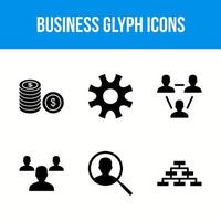 Business-Glyphen-Symbole vektor