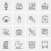 16 universelle Business-Icons Vektor kreative Icon-Illustration zur Verwendung im Web und in mobilen Projekten