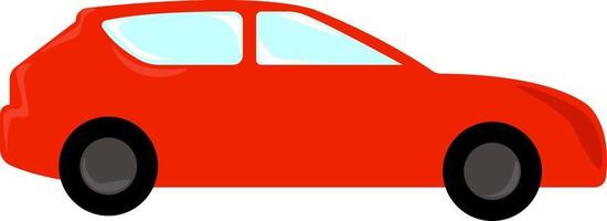 röd bil, illustration, vektor på vit bakgrund.