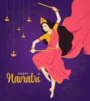 Happy Navratri Festival Design vektor