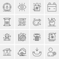 16 universelle Business-Icons Vektor kreative Icon-Illustration zur Verwendung im Web und in mobilen verwandten Projekten