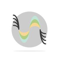 Frequenz Hertz Tonhöhe Druck Ton abstrakte Kreis Hintergrund flache Farbe Symbol vektor