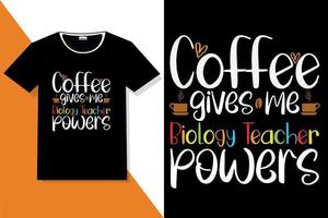 Kaffee-Typografie-T-Shirt-Design vektor