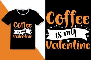 Kaffeemotivation zitiert Typografie oder Kaffeetypografie-T-Shirt vektor