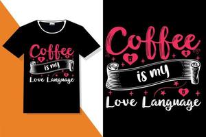 Kaffeemotivation zitiert Typografie oder Kaffeetypografie-T-Shirt vektor