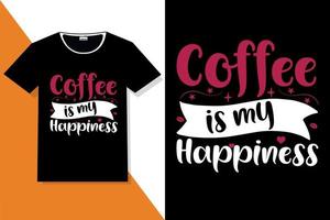 Kaffeemotivation zitiert Typografie oder Kaffeetypografie-T-Shirt vektor