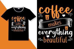 kaffe motivering citat typografi eller kaffe typografi t skjorta vektor