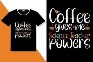 Kaffee-Typografie-T-Shirt-Design vektor