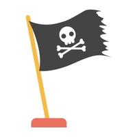 trendige Piratenflagge vektor