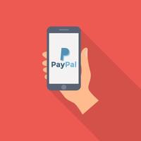 trendige Paypal-Zahlung vektor