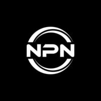 npn brev logotyp design i illustration. vektor logotyp, kalligrafi mönster för logotyp, affisch, inbjudan, etc.