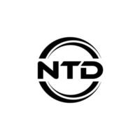 ntd-Brief-Logo-Design in Abbildung. Vektorlogo, Kalligrafie-Designs für Logo, Poster, Einladung usw. vektor