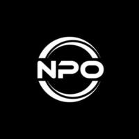 npo-Brief-Logo-Design in Abbildung. Vektorlogo, Kalligrafie-Designs für Logo, Poster, Einladung usw. vektor
