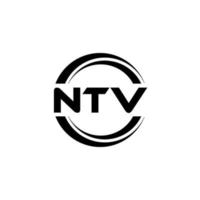 ntv-Brief-Logo-Design in Abbildung. Vektorlogo, Kalligrafie-Designs für Logo, Poster, Einladung usw. vektor