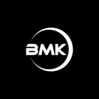 bmk-Brief-Logo-Design in Abbildung. Vektorlogo, Kalligrafie-Designs für Logo, Poster, Einladung usw. vektor