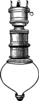 Bogenlampe, Vintage-Illustration. vektor