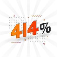414 rabatt marknadsföring baner befordran. 414 procent försäljning PR design. vektor