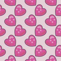 kleine rosa Herzen, nahtloses Muster auf hellrosa Hintergrund. vektor