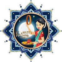 Happy Karva Chauth Banner-Design vektor