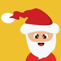 Happy Santa, Illustration, Vektor auf weißem Hintergrund.