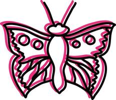 kleiner rosa Schmetterling, Illustration, Vektor auf weißem Hintergrund