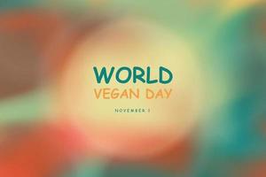 värld vegan dag bakgrund. vektor