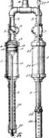 vintage illustration der universellen pumpe. vektor