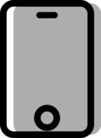 grå telefon, illustration, på en vit bakgrund. vektor