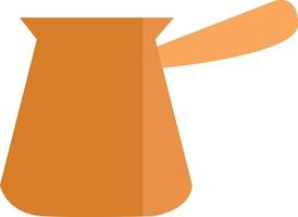 orange cezve, illustration, vektor, på en vit bakgrund. vektor