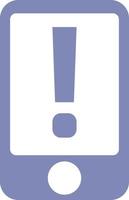 telefon varning, ikon illustration, vektor på vit bakgrund