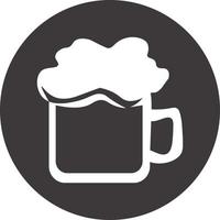 Bier in einem Krug, Symbolabbildung, Vektor auf weißem Hintergrund