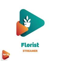 Floristen-Streamer-Logo vektor