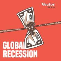 globale Rezession Wirtschaft vektor