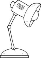 Cartoon Strichzeichnungen Schreibtischlampe vektor