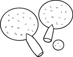Cartoon Strichzeichnungen Tischtennis vektor