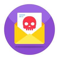 trendiges vektordesign von mail hack vektor