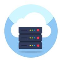 editierbares Design-Symbol des Cloud-Servers vektor