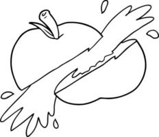 Cartoon-Apfel-Figur vektor