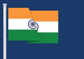 Indien flagga med copy vektor