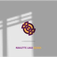 Logo Icon Design Roulette elegant orange und lila Farben einfach eps 10 vektor