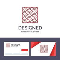 kreativ företag kort och logotyp mall bricka golv platta fyrkant Ränder plattor vägg vektor illustrati