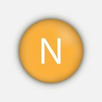 vitamin n symbol. vektor illustration.