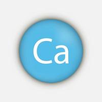Symbol für Calcium-Ca-Mineral-Vitamin-Ergänzung. Vektor-Illustration. vektor