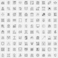 100 Business-Icons für Web- und Printmaterial vektor