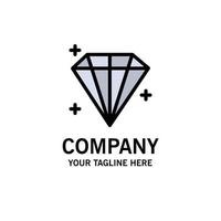 diamant juvel användare företag logotyp mall platt Färg vektor