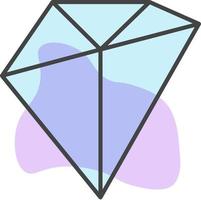 blåaktig diamant, illustration, på en vit bakgrund. vektor