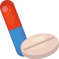 medicin tabletter, illustration, vektor på vit bakgrund