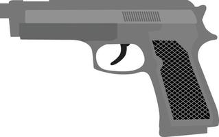 grå pistol ,illustration, vektor på vit bakgrund.