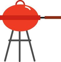 Roter Grill, Illustration, Vektor auf weißem Hintergrund.