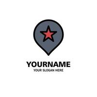 Standort starren Navigation Business Logo Vorlage flache Farbe vektor